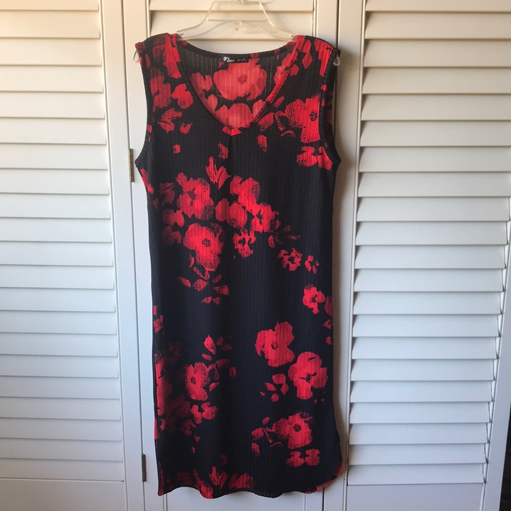 Beautiful Black Red Floral Dress 🖤❤️
